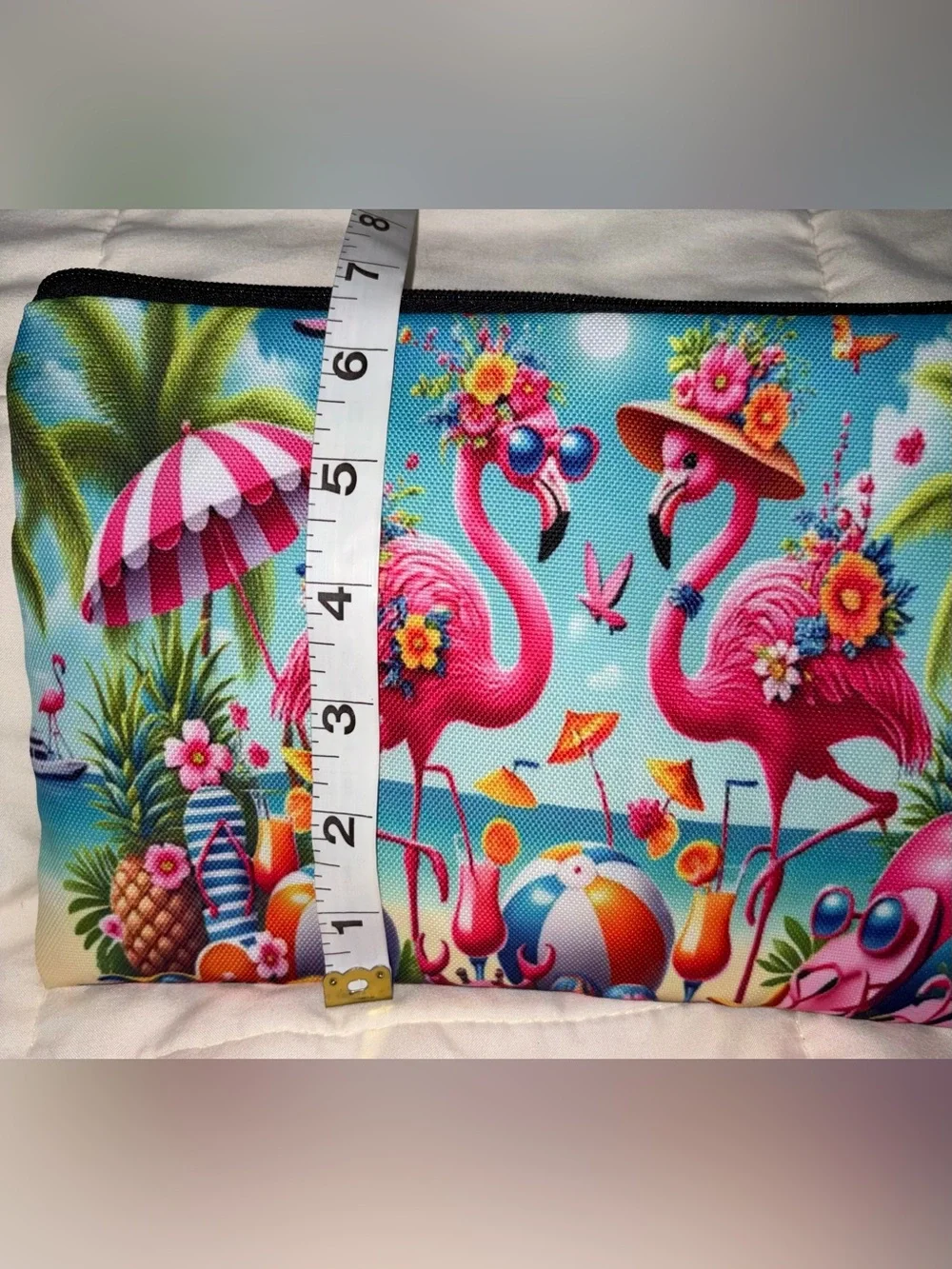 Tropical Flamingo Cosmetic Bag – Pink Flamingo Print